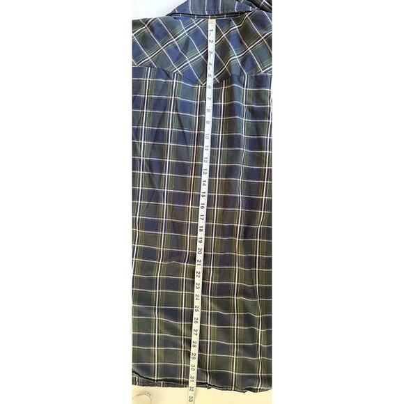 Bit & Bridle Men’s Long Sleeve Green Plaid Pearl Snap Shirt Size 4X - Picture 10 of 10